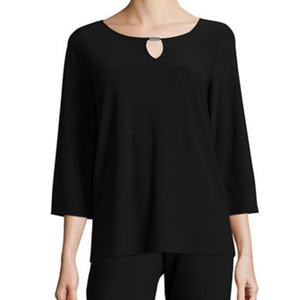 Jones New York Metal Detail Top - Blouse Small
